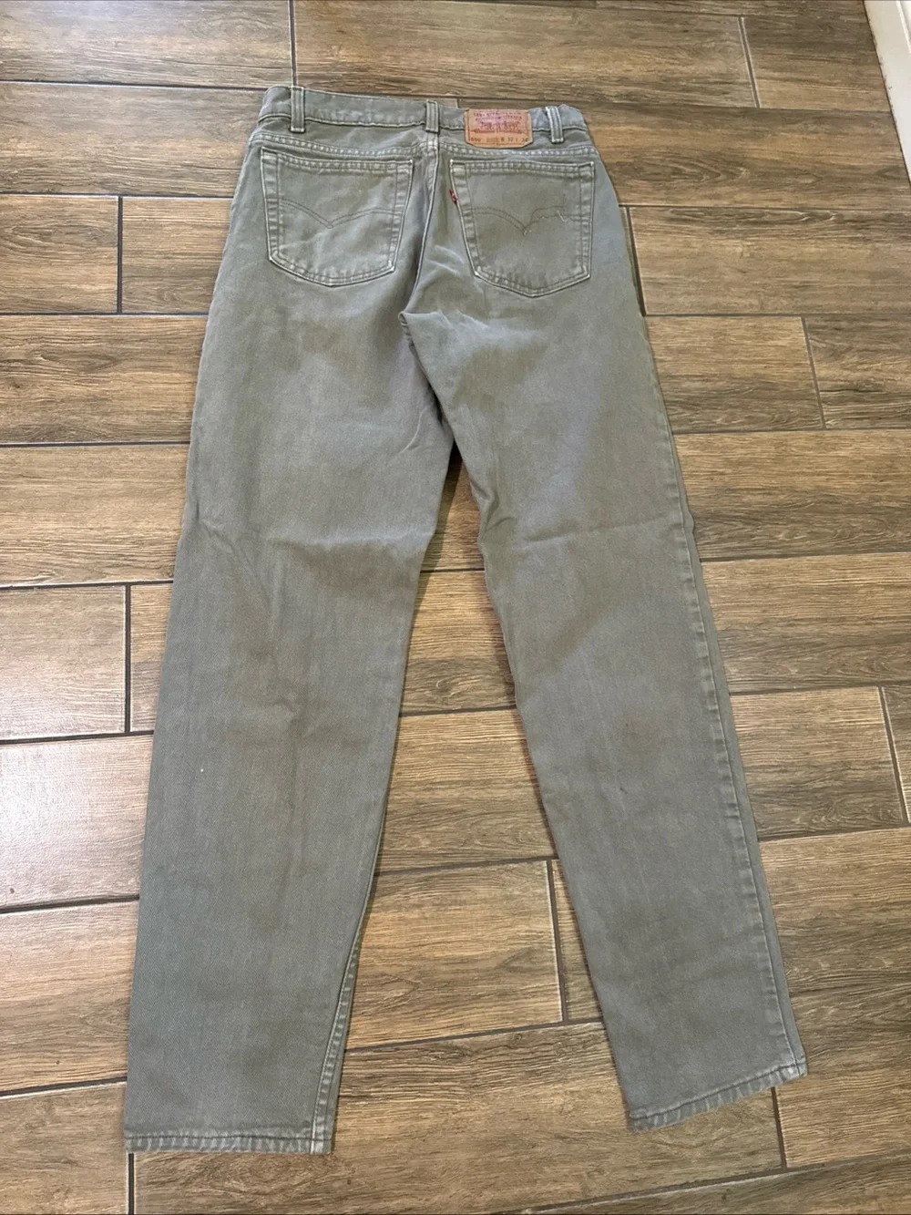 Vintage 90s LEVIS 550 Greenish/Grey Men's Relaxed Fit Tapered Leg 32X34 USA Made